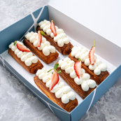 Mini Vanilla Strawberry Croissant Bar- 1 piece