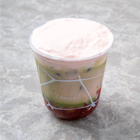 Pink Strawberry Matcha Latte
