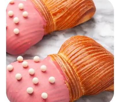 Raspberry Bow Croissant