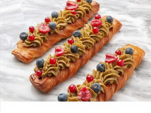 Pistachio Raspberry Twisted Croissant