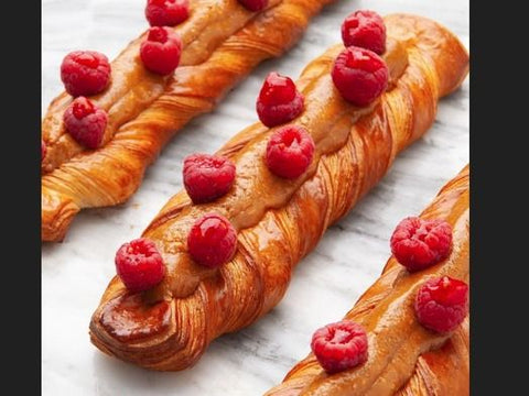 Peanut Butter Raspberry Twisted Croissant